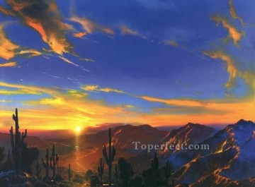 yxf0097h impresionismo empaste pinturas gruesas paisajes de montañas Pinturas al óleo